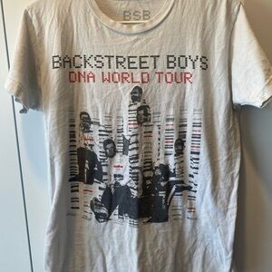 Backstreet Boys Graphic T-Shirt - White DNA WORLD TOUR Unisex medium